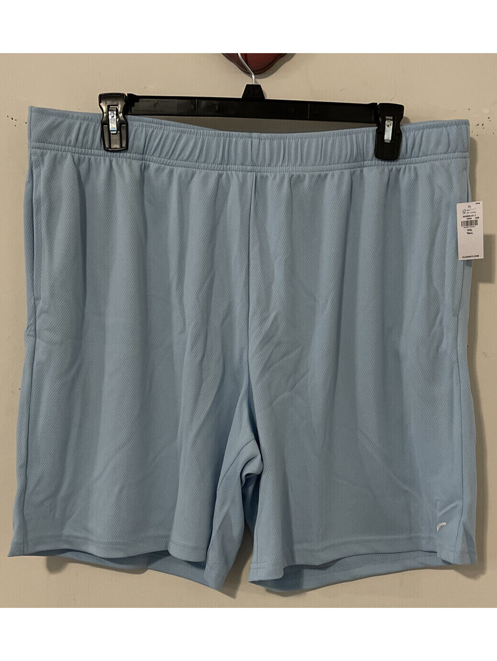 Old Navy Active Mens -XXL Tall - Blue Go-Dry Pull-On Shorts w/Pockets NWT! A7309